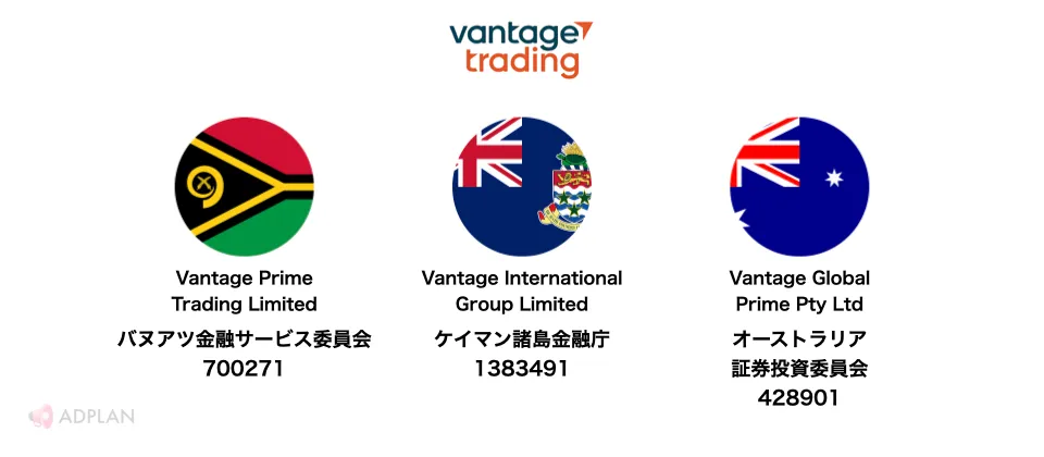 Vantage Tradingの金融ライセンス